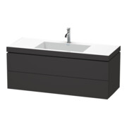 Duravit Waschtischunterschrank c-bonded L-Cube 120x48cm, 1 HL, gra m, 2 Schub., wandhängend-1