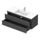 Duravit Waschtischunterschrank c-bonded L-Cube 120x48cm, 1 HL, gra ma, 2 Schub., wandhängend-2