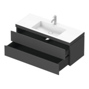 Duravit Waschtischunterschrank c-bonded L-Cube 120x48cm, 1 HL, gra ma, 2 Schub., wandhängend-2