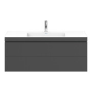 Duravit Waschtischunterschrank c-bonded L-Cube 120x48cm, 1 HL, gra ma, 2 Schub., wandhängend-4