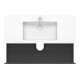 Duravit Waschtischunterschrank c-bonded L-Cube 120x48cm, 1 HL, gra ma, 2 Schub., wandhängend