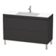 Duravit Waschtischunterschrank c-bonded L-Cube 120x48cm, 1 HL, gra matt, 2 Ausz., steh.-1