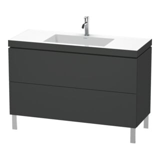 Duravit Waschtischunterschrank c-bonded L-Cube 120x48cm, 1 HL, graph ma, 2 Ausz., steh.