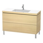 Duravit Waschtischunterschrank c-bonded L-Cube 120x48cm, 1 HL, med. Ei, 2 Ausz., steh.