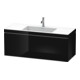 Duravit Waschtischunterschrank c-bonded L-Cube 120x48cm, 1 HL, sw hgl, 1 Ausz., wandhängend-1