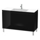 Duravit Waschtischunterschrank c-bonded L-Cube 120x48cm, 1 HL, sw hgl, 2 Ausz., steh.-1