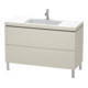 Duravit Waschtischunterschrank c-bonded L-Cube 120x48cm, 1 HL, Tau ma, 2 Ausz., steh.-1