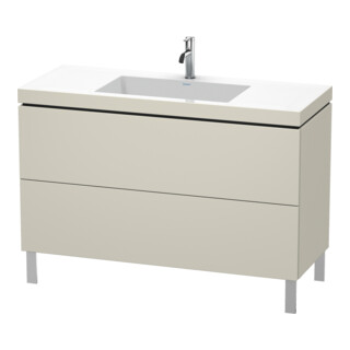 Duravit Waschtischunterschrank c-bonded L-Cube 120x48cm, 1 HL, Tau matt, 2 Ausz., steh.