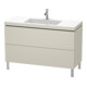 Duravit Waschtischunterschrank c-bonded L-Cube 120x48cm, 1 HL, Tau matt, 2 Ausz., steh.-1