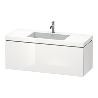 Duravit Waschtischunterschrank c-bonded L-Cube 120x48cm, 1 HL, we. hgl, 1 Ausz., wandhängend