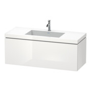 Duravit Waschtischunterschrank c-bonded L-Cube 120x48cm, 1 HL, we. hgl, 1 Ausz., wandhängend-1
