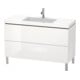 Duravit Waschtischunterschrank c-bonded L-Cube 120x48cm, 1 HL, we. hgl, 2 Ausz., steh.-1