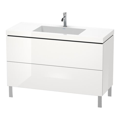 Duravit Waschtischunterschrank c-bonded L-Cube 120x48cm, 1 HL, we. hgl, 2 Ausz., steh.