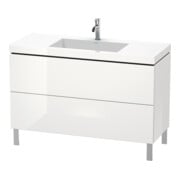 Duravit Waschtischunterschrank c-bonded L-Cube 120x48cm, 1 HL, we. hgl, 2 Ausz., steh.