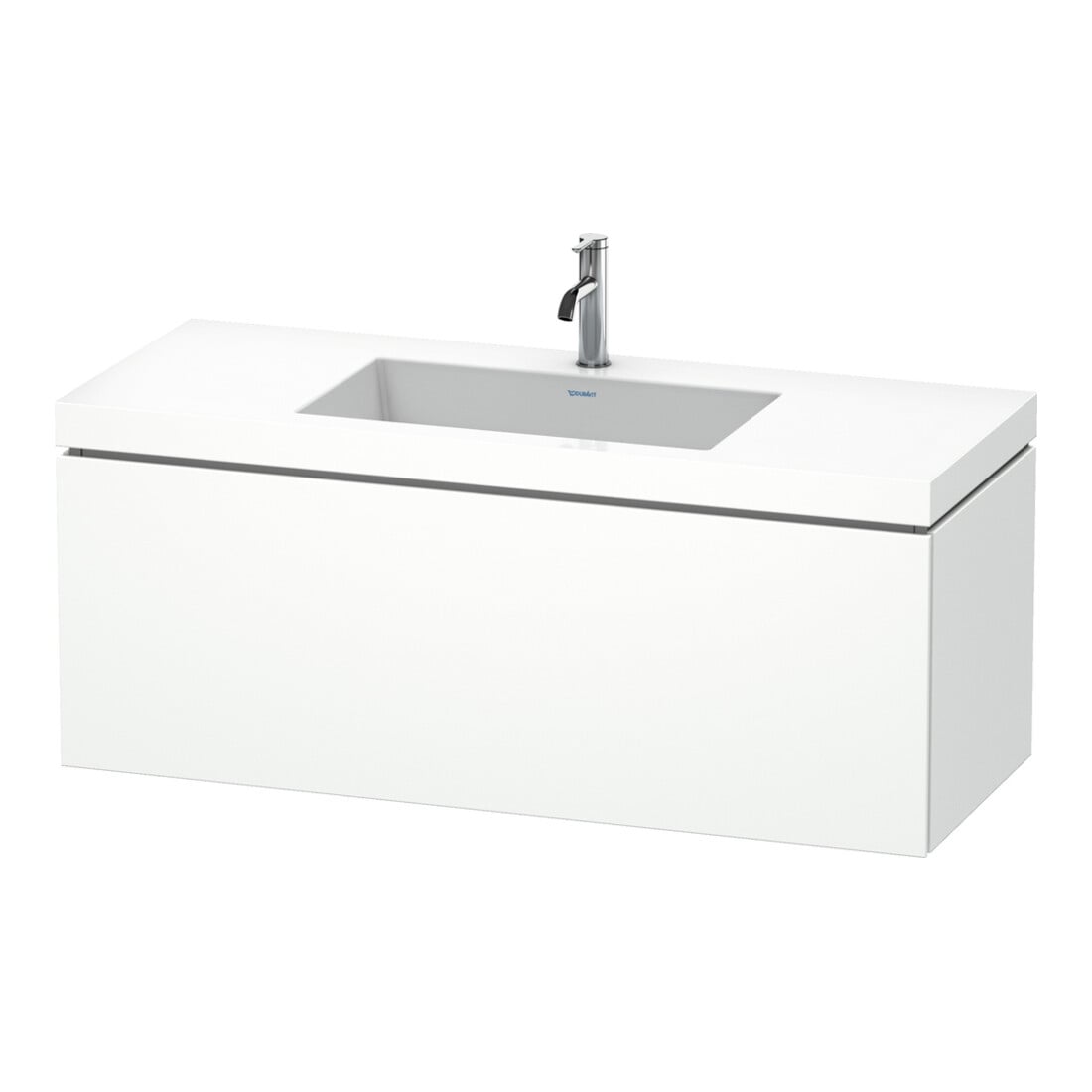 Duravit Waschtischunterschrank c-bonded L-Cube 120x48cm, 1 HL, we. ma, 1 Ausz., wandhängend