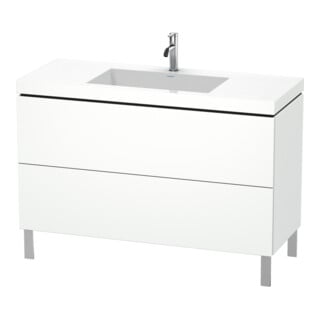 Duravit Waschtischunterschrank c-bonded L-Cube 120x48cm, 1 HL, we. ma, 2 Ausz., steh.