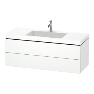 Duravit Waschtischunterschrank c-bonded L-Cube 120x48cm, 1 HL, we. ma, 2 Schub., wandhängend