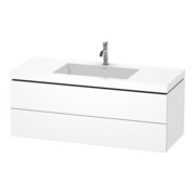 Duravit Waschtischunterschrank c-bonded L-Cube 120x48cm, 1 HL, we. ma, 2 Schub., wandhängend