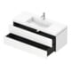 Duravit Waschtischunterschrank c-bonded L-Cube 120x48cm, 1 HL, we. ma, 2 Schub., wandhängend