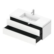Duravit Waschtischunterschrank c-bonded L-Cube 120x48cm, 1 HL, we. ma, 2 Schub., wandhängend-5