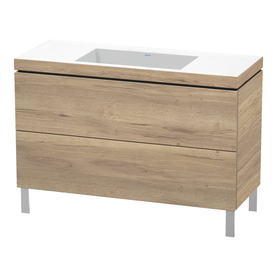 Duravit Waschtischunterschrank c-bonded L-Cube 120x48cm, o HL, Ei marm., 2 Ausz., steh.