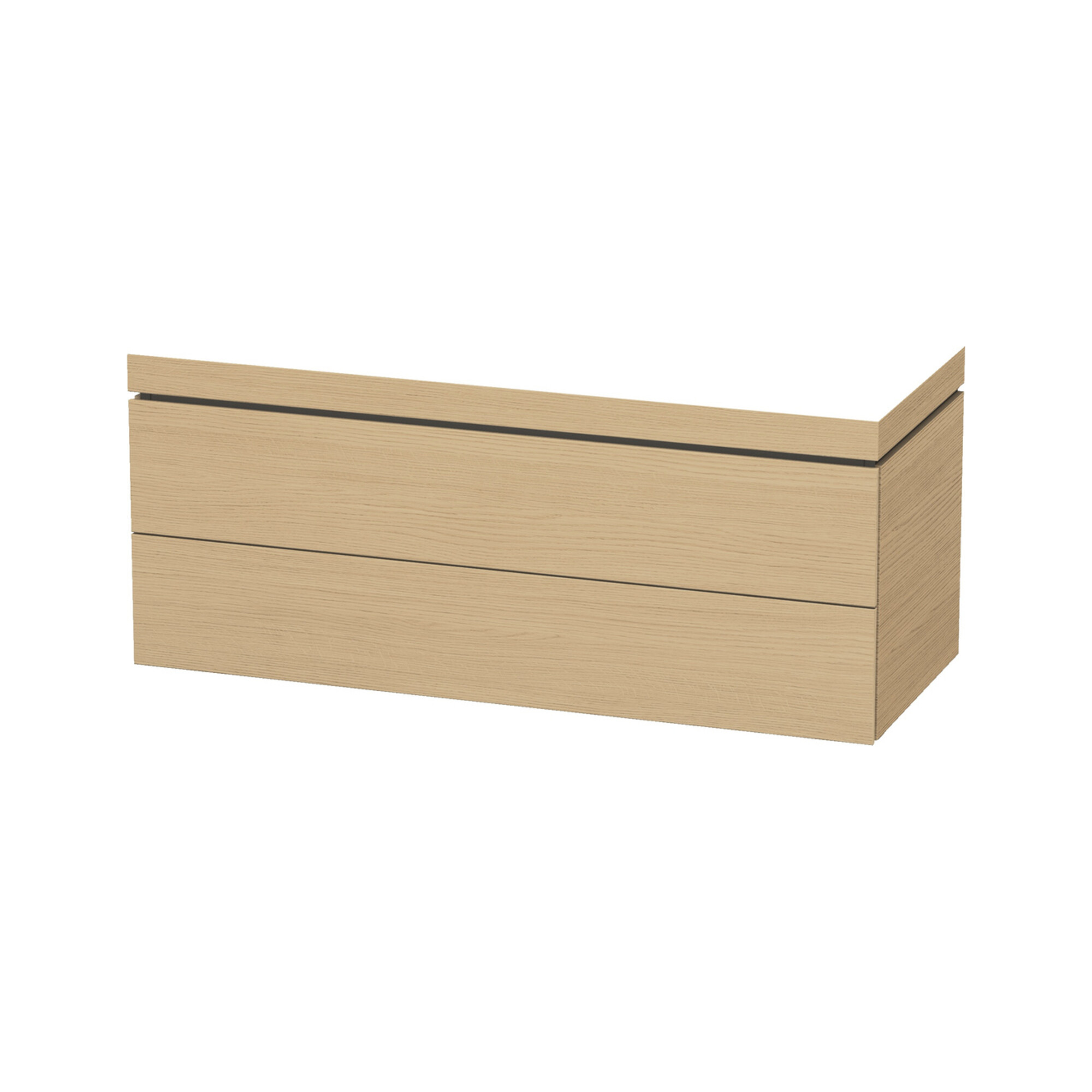 Duravit Waschtischunterschrank c-bonded L-Cube 120x48cm, o. HL, Ei natur, 2 Schubkästen