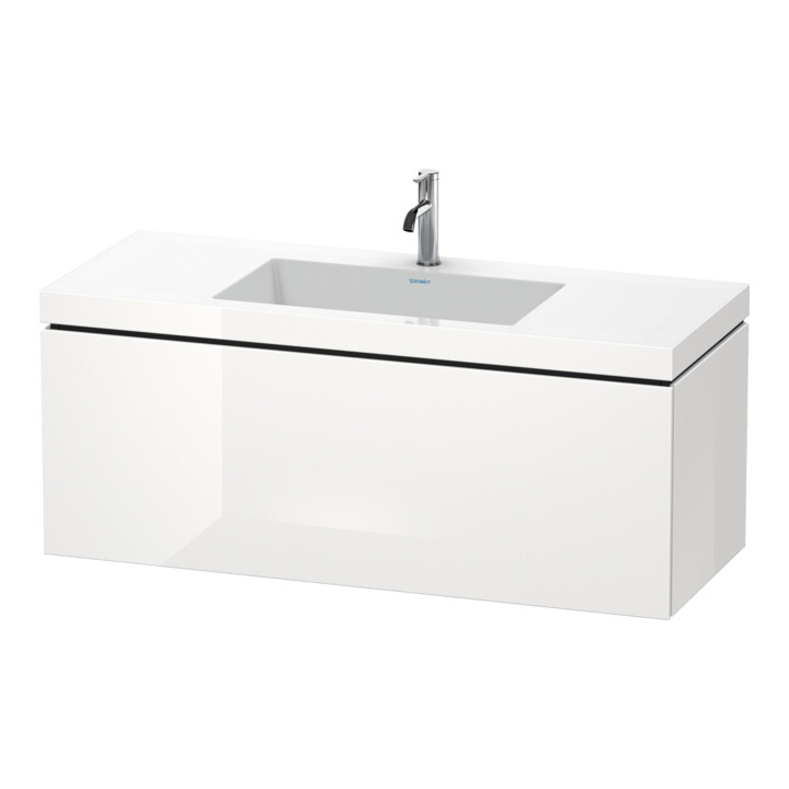 Duravit Waschtischunterschrank c-bonded L-Cube 120x48cm, o. HL, Eiche schwarz, 1 Auszug