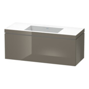 Duravit Waschtischunterschrank c-bonded L-Cube 120x48cm, o HL, f Gr hgl, 1 Ausz., wandhängend