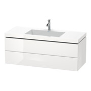 Duravit Waschtischunterschrank c-bonded L-Cube 120x48cm, o HL, gra m, 2 Schub., wandhängend-2