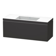 Duravit Waschtischunterschrank c-bonded L-Cube 120x48cm, o HL, gra matt, 1 Ausz., wandhängend