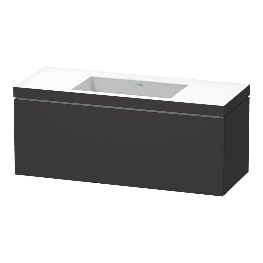 Duravit Waschtischunterschrank c-bonded L-Cube 120x48cm, o HL, gra matt, 1 Ausz., wandhängend