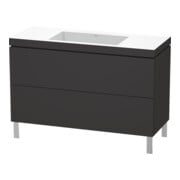 Duravit Waschtischunterschrank c-bonded L-Cube 120x48cm, o HL, gra matt, 2 Ausz., steh.