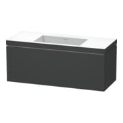 Duravit Waschtischunterschrank c-bonded L-Cube 120x48cm, o HL, graph ma, 1 Ausz., wandhängend