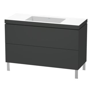 Duravit Waschtischunterschrank c-bonded L-Cube 120x48cm, o HL, graph ma, 2 Ausz., steh.