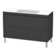 Duravit Waschtischunterschrank c-bonded L-Cube 120x48cm, o HL, graph ma, 2 Ausz., steh.-1