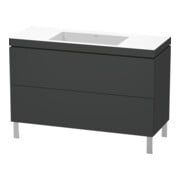 Duravit Waschtischunterschrank c-bonded L-Cube 120x48cm, o HL, graph ma, 2 Ausz., steh.