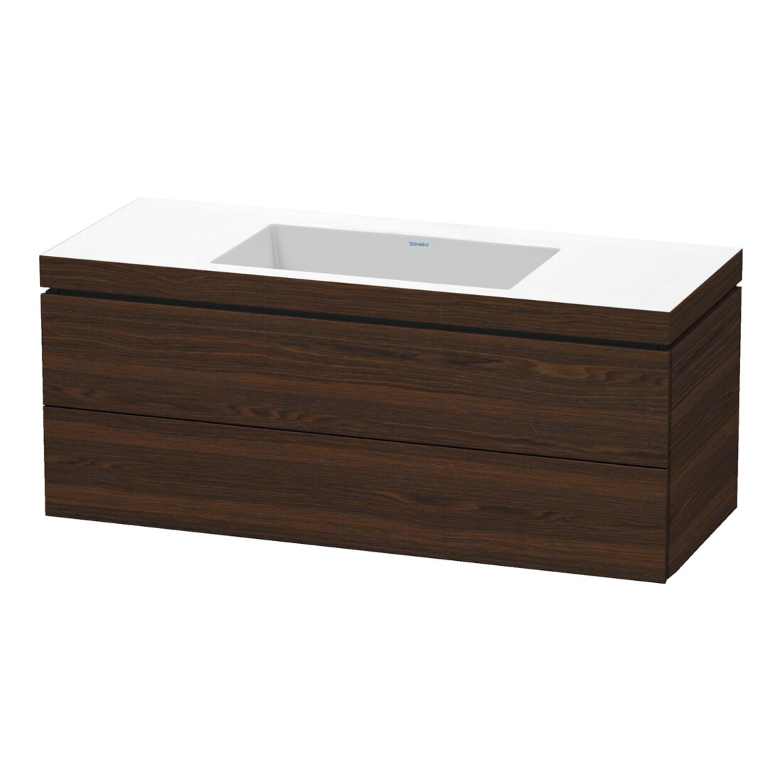 Duravit Waschtischunterschrank c-bonded L-Cube 120x48cm, o HL, N geb., 2 Schub., wandhängend