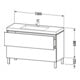 Duravit Waschtischunterschrank c-bonded L-Cube 120x48cm, o HL, Tau matt, 2 Ausz., steh.
