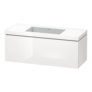 Duravit Waschtischunterschrank c-bonded L-Cube 120x48cm, o HL, we. hgl, 1 Ausz., wandhängend