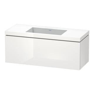 Duravit Waschtischunterschrank c-bonded L-Cube 120x48cm, o HL, we. hgl, 1 Ausz., wandhängend