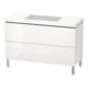 Duravit Waschtischunterschrank c-bonded L-Cube 120x48cm, o HL, we. hgl, 2 Ausz., steh.-1