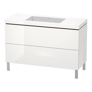 Duravit Waschtischunterschrank c-bonded L-Cube 120x48cm, o HL, we. hgl, 2 Ausz., steh.