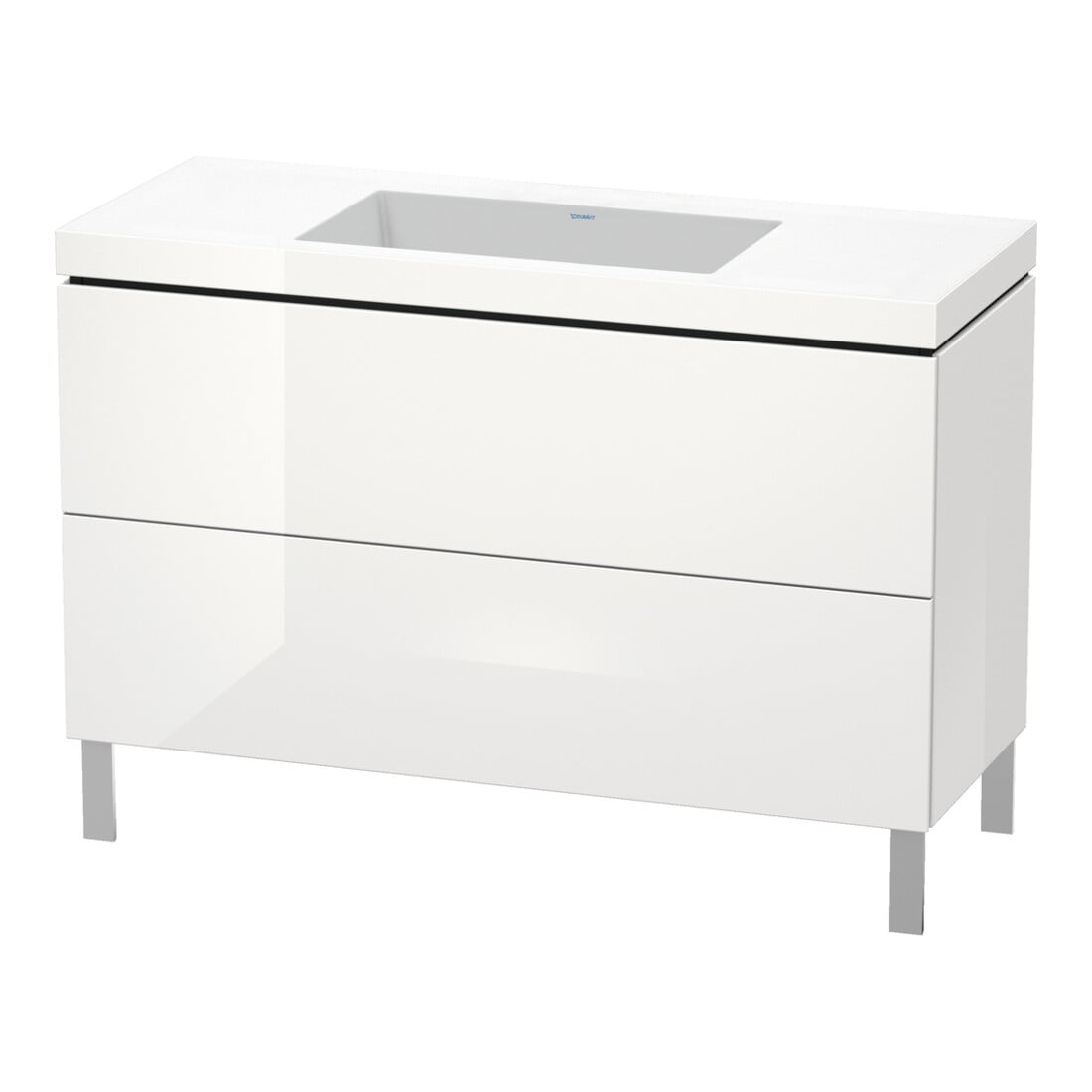 Duravit Waschtischunterschrank c-bonded L-Cube 120x48cm, o HL, we. hgl, 2 Ausz., steh.