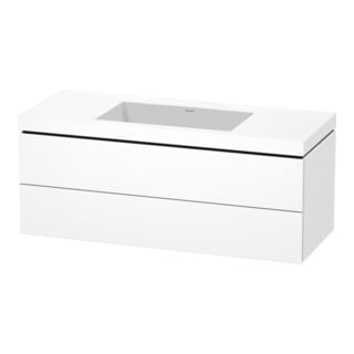 Duravit Waschtischunterschrank c-bonded L-Cube 120x48cm, o HL, we. ma, 2 Schub., wandhängend
