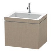Duravit Waschtischunterschrank c-bonded L-Cube 60 x48cm, 1 Hahnl., lei, 1 Ausz., wandhängend