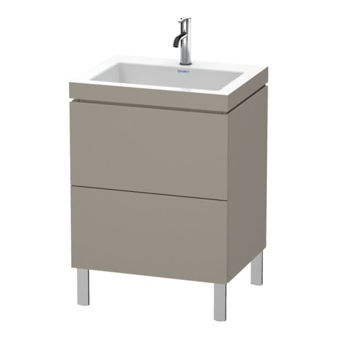 Duravit Waschtischunterschrank c-bonded L-Cube 60 x48cm, 1 HL, bas. ma, 2 Ausz., steh.