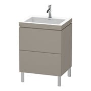 Duravit Waschtischunterschrank c-bonded L-Cube 60 x48cm, 1 HL, bas. ma, 2 Ausz., steh.