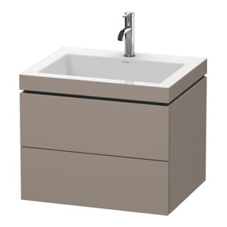 Duravit Waschtischunterschrank c-bonded L-Cube 60 x48cm, 1 HL, bas. ma, 2 Schub., wandhängend