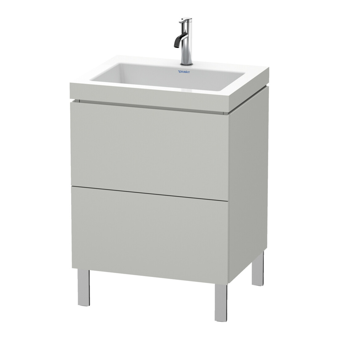 Duravit Waschtischunterschrank c-bonded L-Cube 60 x48cm, 1 HL, bg ma, 2 Ausz., steh.