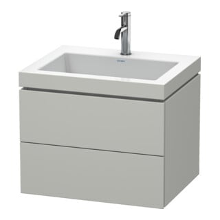 Duravit Waschtischunterschrank c-bonded L-Cube 60 x48cm, 1 HL, bg ma, 2 Schub., wandhängend